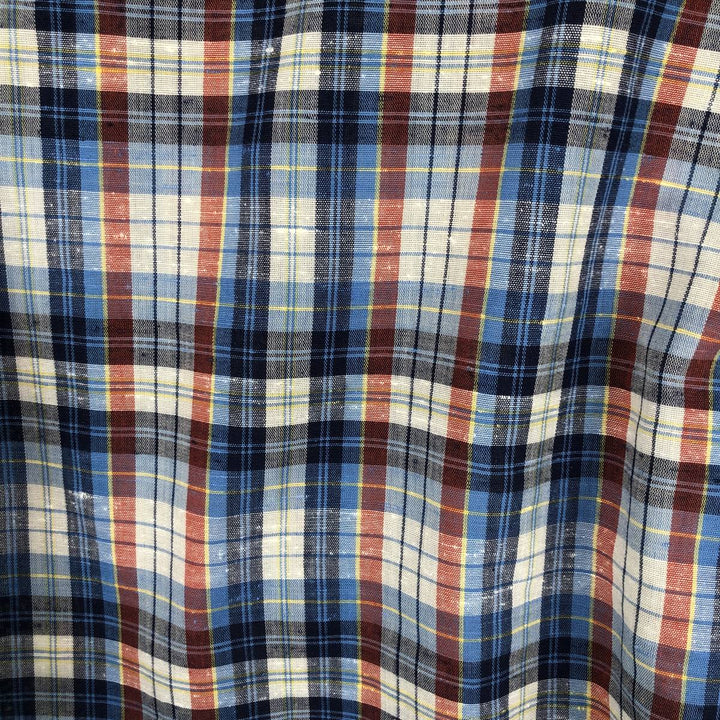 Vintage 1980'S Levi's Regular Fit Long Sleeve Cotton Check Shirt, Men's Size L unclear blue type Vintage Second Hand
