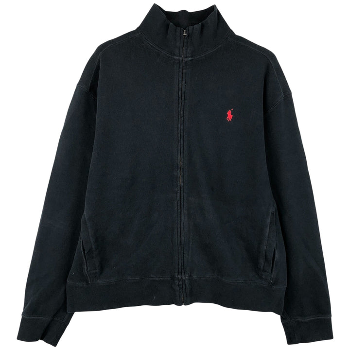 Ralph Lauren POLO by Ralph Lauren high-neck full-zip sweatshirt, men's size L cotton black type Vintage Second Hand