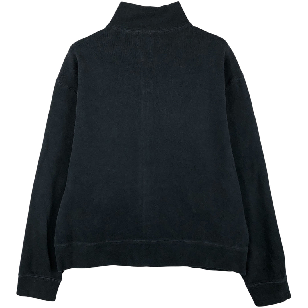 Ralph Lauren POLO by Ralph Lauren high-neck full-zip sweatshirt, men's size L cotton black type Vintage Second Hand