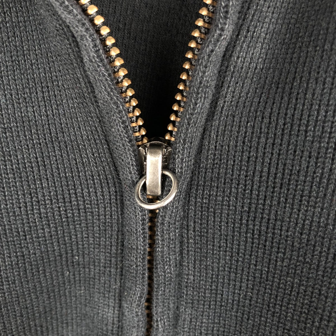 Ralph Lauren POLO by Ralph Lauren high-neck full-zip sweatshirt, men's size L cotton black type Vintage Second Hand
