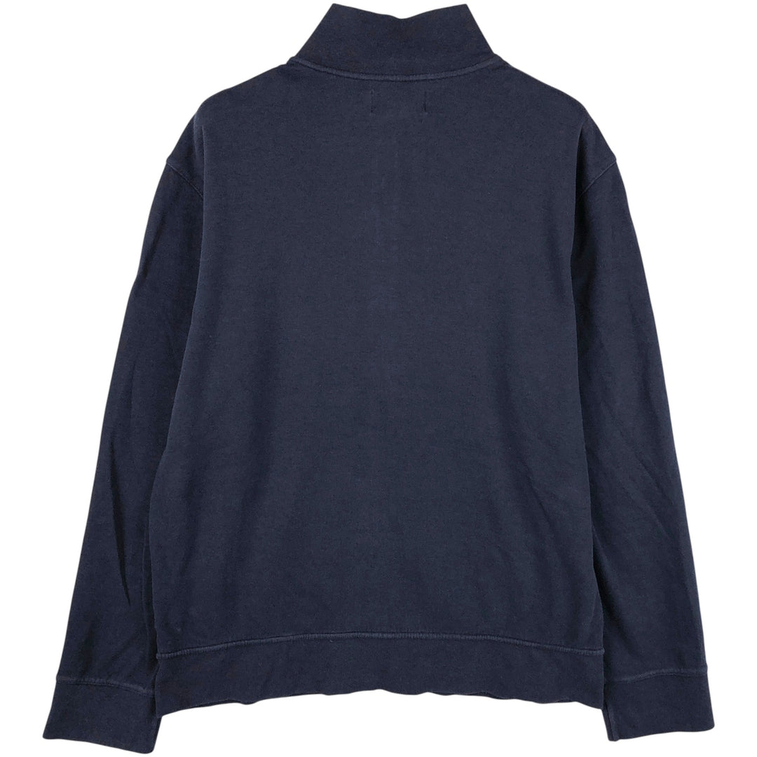 Ralph Lauren POLO by Ralph Lauren high-neck full-zip sweatshirt, men's size XL cotton navy blue type Vintage Second Hand