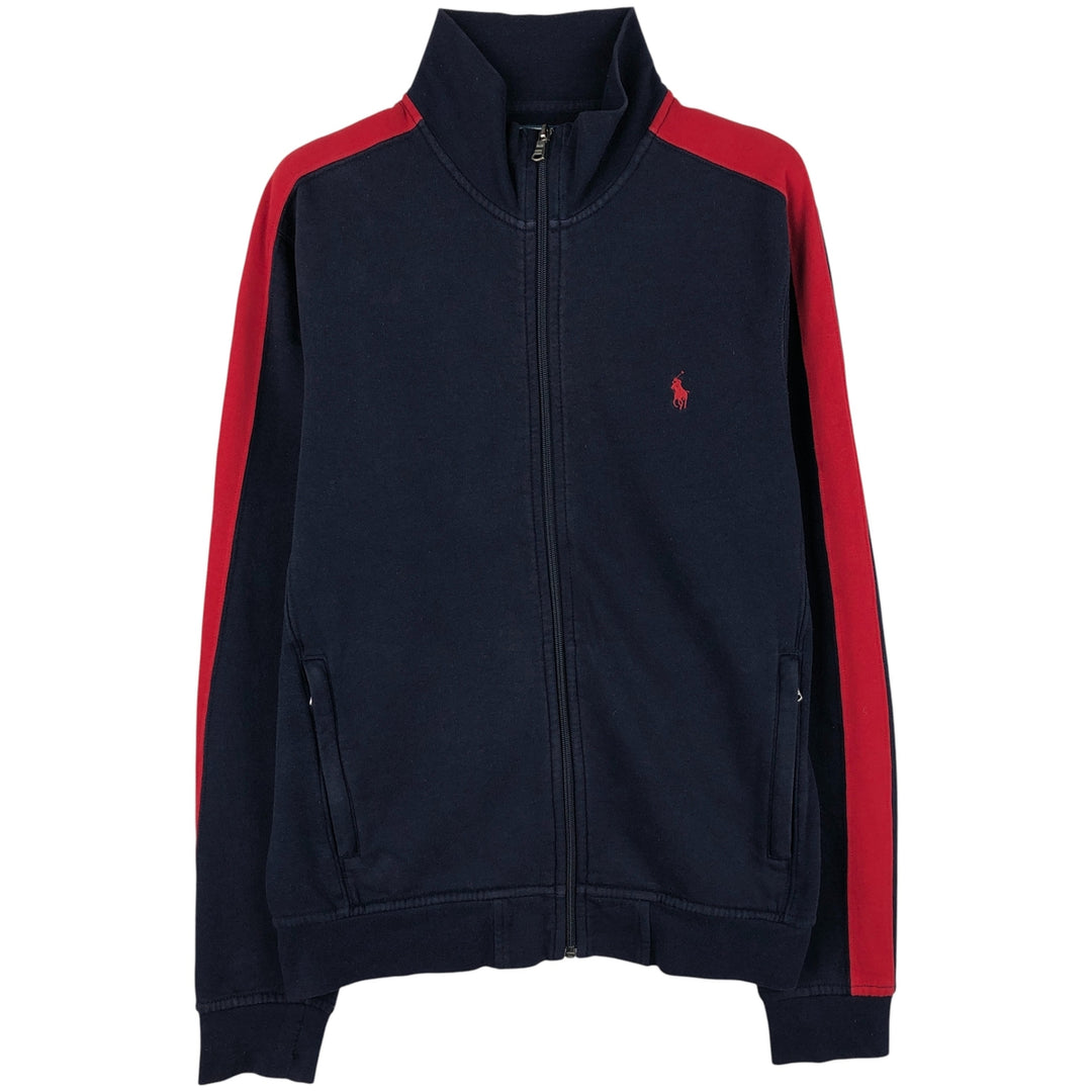 Ralph Lauren Polo by Ralph Lauren full-zip sweatshirt, men's size M cotton navy blue type Vintage Second Hand