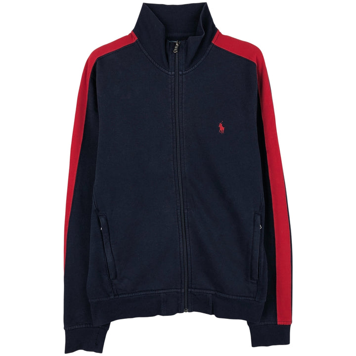 Ralph Lauren Polo by Ralph Lauren full-zip sweatshirt, men's size M cotton navy blue type Vintage Second Hand