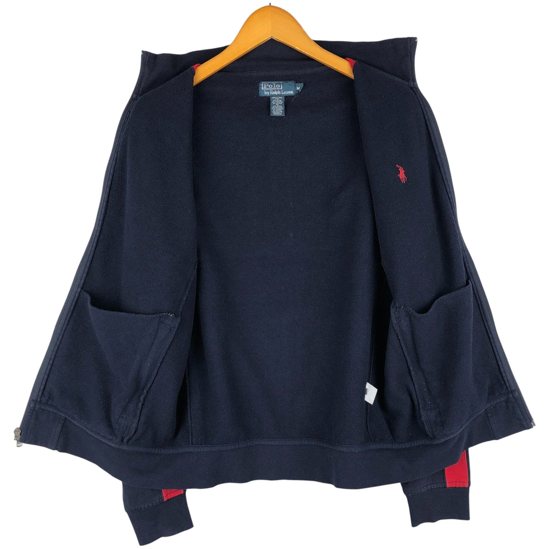 Ralph Lauren Polo by Ralph Lauren full-zip sweatshirt, men's size M cotton navy blue type Vintage Second Hand