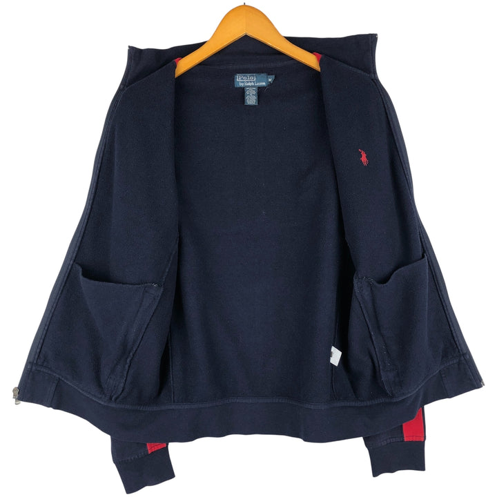 Ralph Lauren Polo by Ralph Lauren full-zip sweatshirt, men's size M cotton navy blue type Vintage Second Hand