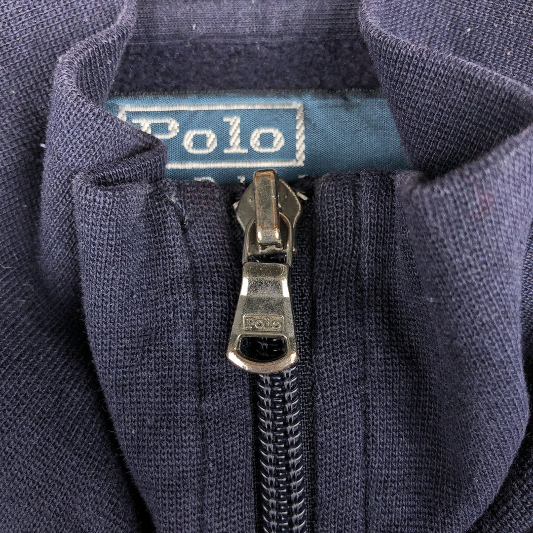 Ralph Lauren Polo by Ralph Lauren full-zip sweatshirt, men's size M cotton navy blue type Vintage Second Hand