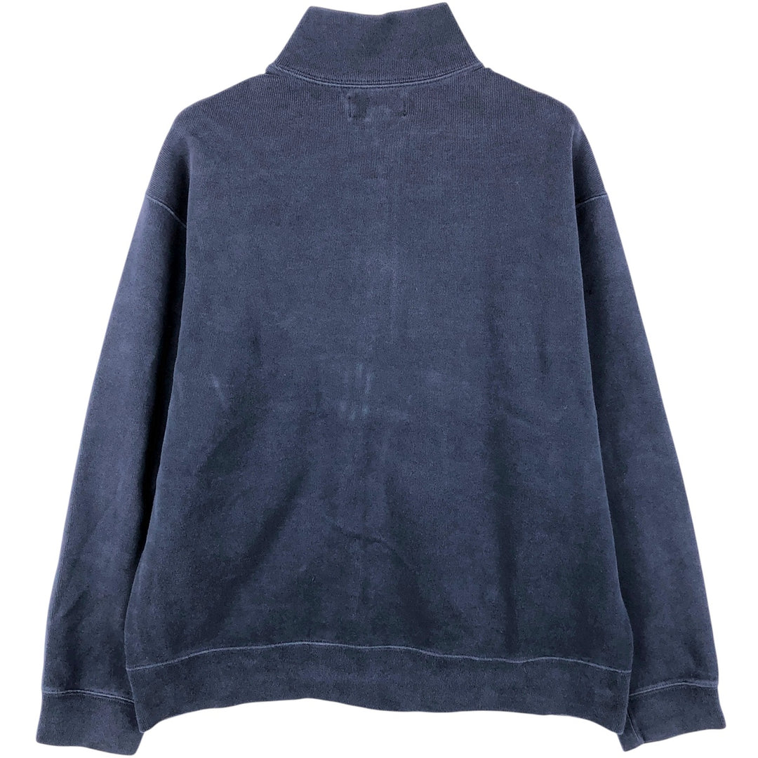 Ralph Lauren POLO by Ralph Lauren high-neck full-zip sweatshirt, men's size XL cotton navy blue type Vintage Second Hand