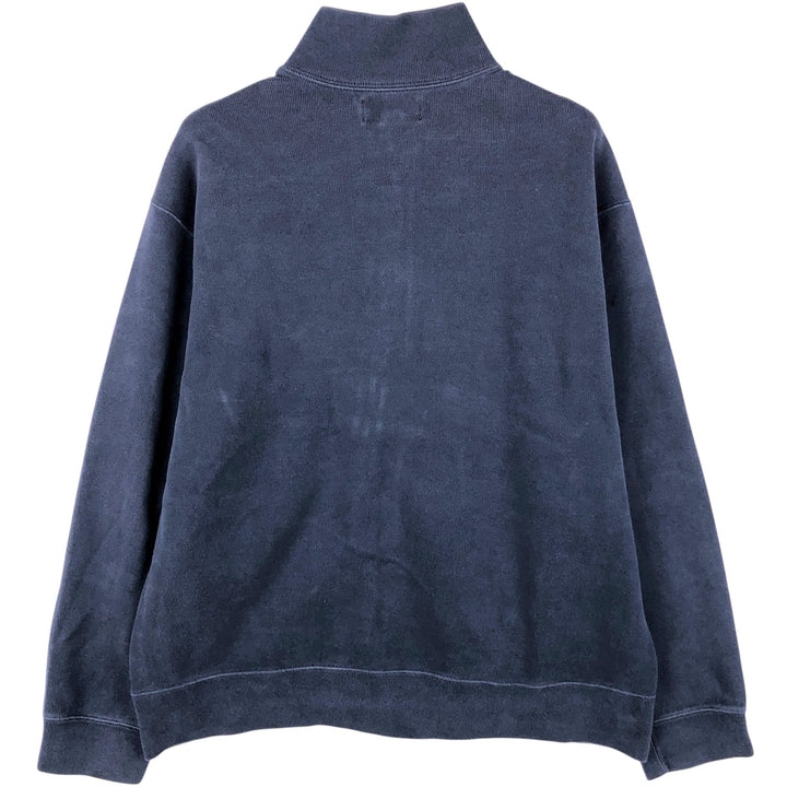 Ralph Lauren POLO by Ralph Lauren high-neck full-zip sweatshirt, men's size XL cotton navy blue type Vintage Second Hand