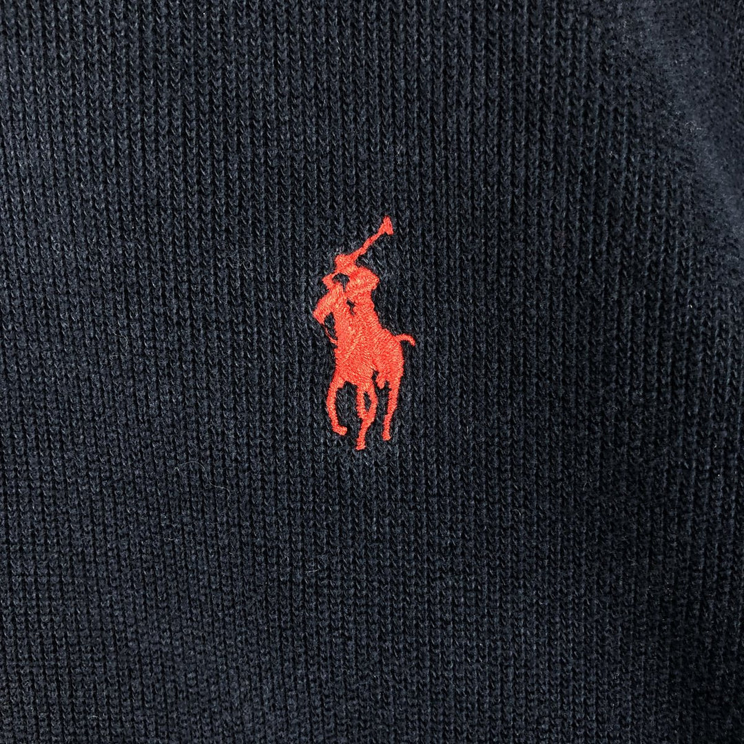 Ralph Lauren POLO by Ralph Lauren high-neck full-zip sweatshirt, men's size XL cotton navy blue type Vintage Second Hand