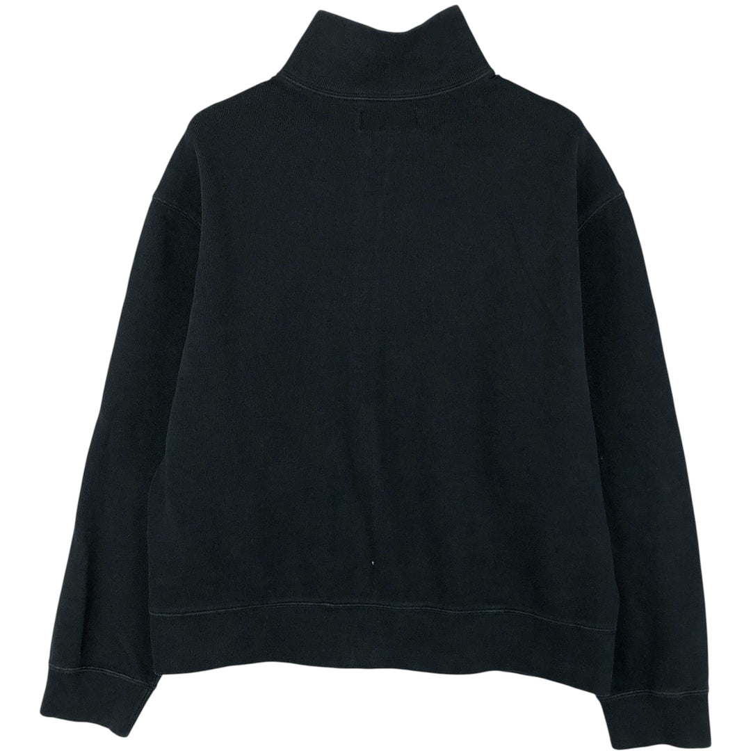 Ralph Lauren POLO by Ralph Lauren high-neck full-zip sweatshirt, men's size L cotton black type Vintage Second Hand