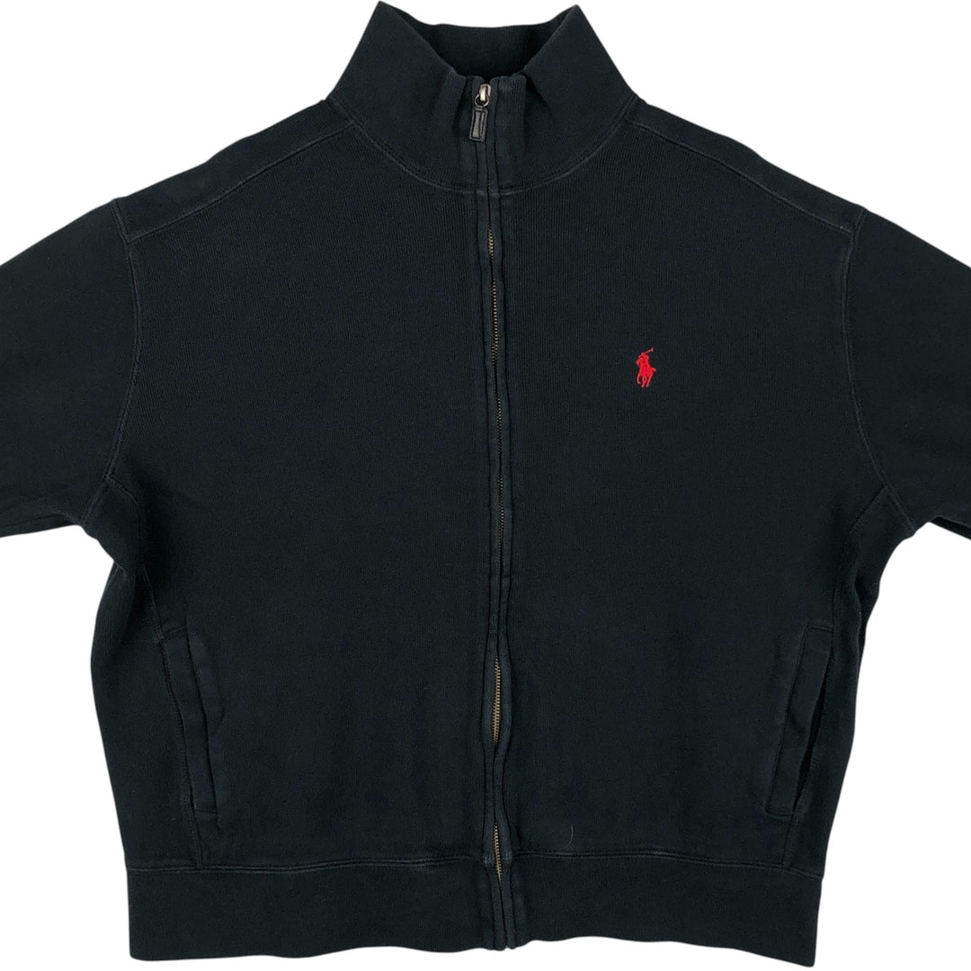 Ralph Lauren POLO by Ralph Lauren high-neck full-zip sweatshirt, men's size L cotton black type Vintage Second Hand