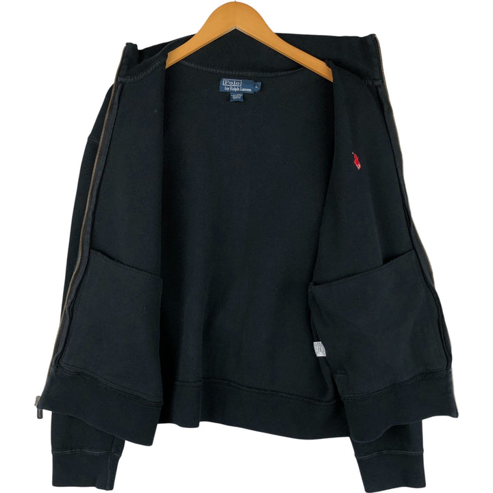 Ralph Lauren POLO by Ralph Lauren high-neck full-zip sweatshirt, men's size L cotton black type Vintage Second Hand