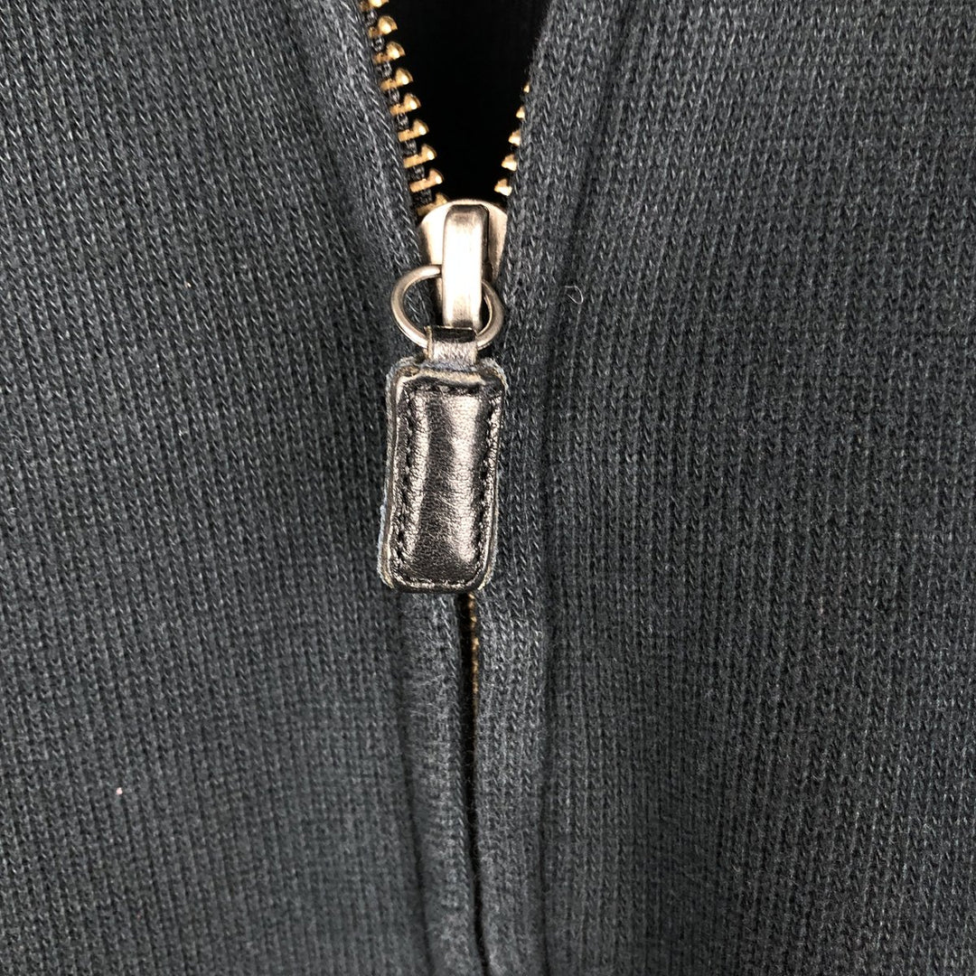 Ralph Lauren POLO by Ralph Lauren high-neck full-zip sweatshirt, men's size L cotton black type Vintage Second Hand
