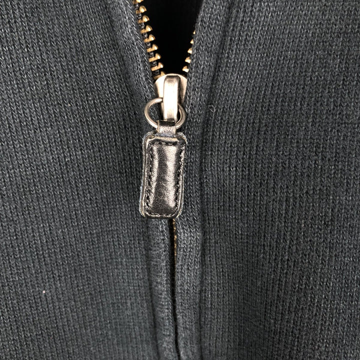 Ralph Lauren POLO by Ralph Lauren high-neck full-zip sweatshirt, men's size L cotton black type Vintage Second Hand