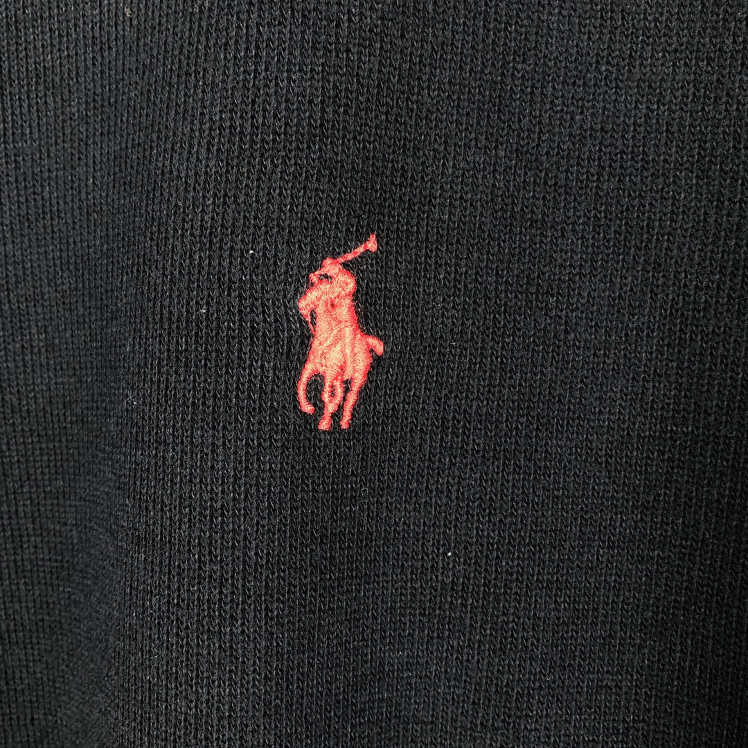 Ralph Lauren POLO by Ralph Lauren high-neck full-zip sweatshirt, men's size L cotton black type Vintage Second Hand