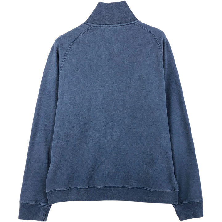2000'S Ralph Lauren POLO JEANS COMPANY high-neck full-zip sweatshirt, men's size L cotton Navy blue Vintage Second Hand