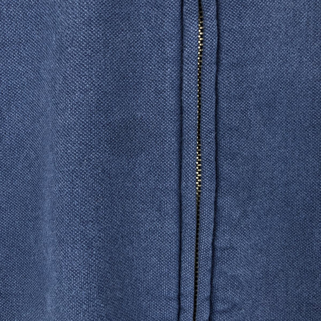2000'S Ralph Lauren POLO JEANS COMPANY high-neck full-zip sweatshirt, men's size L cotton Navy blue Vintage Second Hand