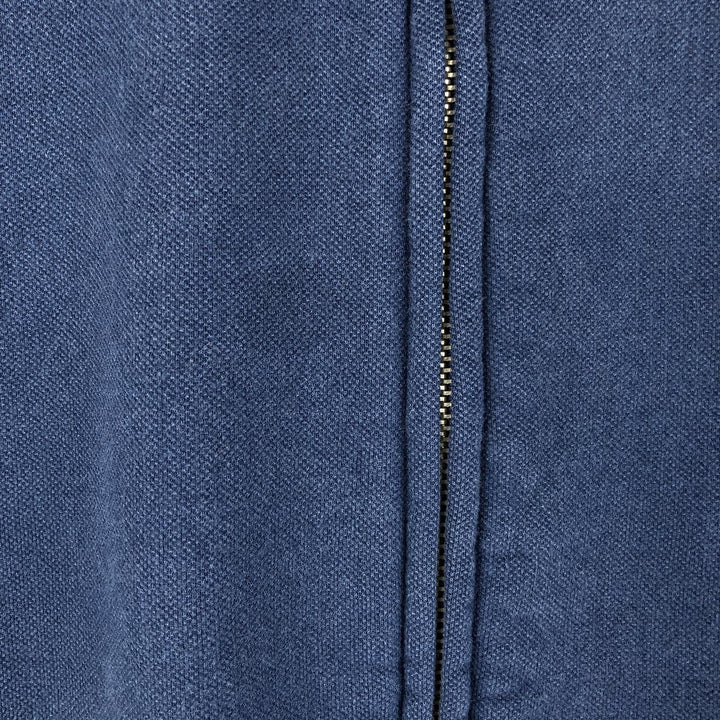 2000'S Ralph Lauren POLO JEANS COMPANY high-neck full-zip sweatshirt, men's size L cotton Navy blue Vintage Second Hand
