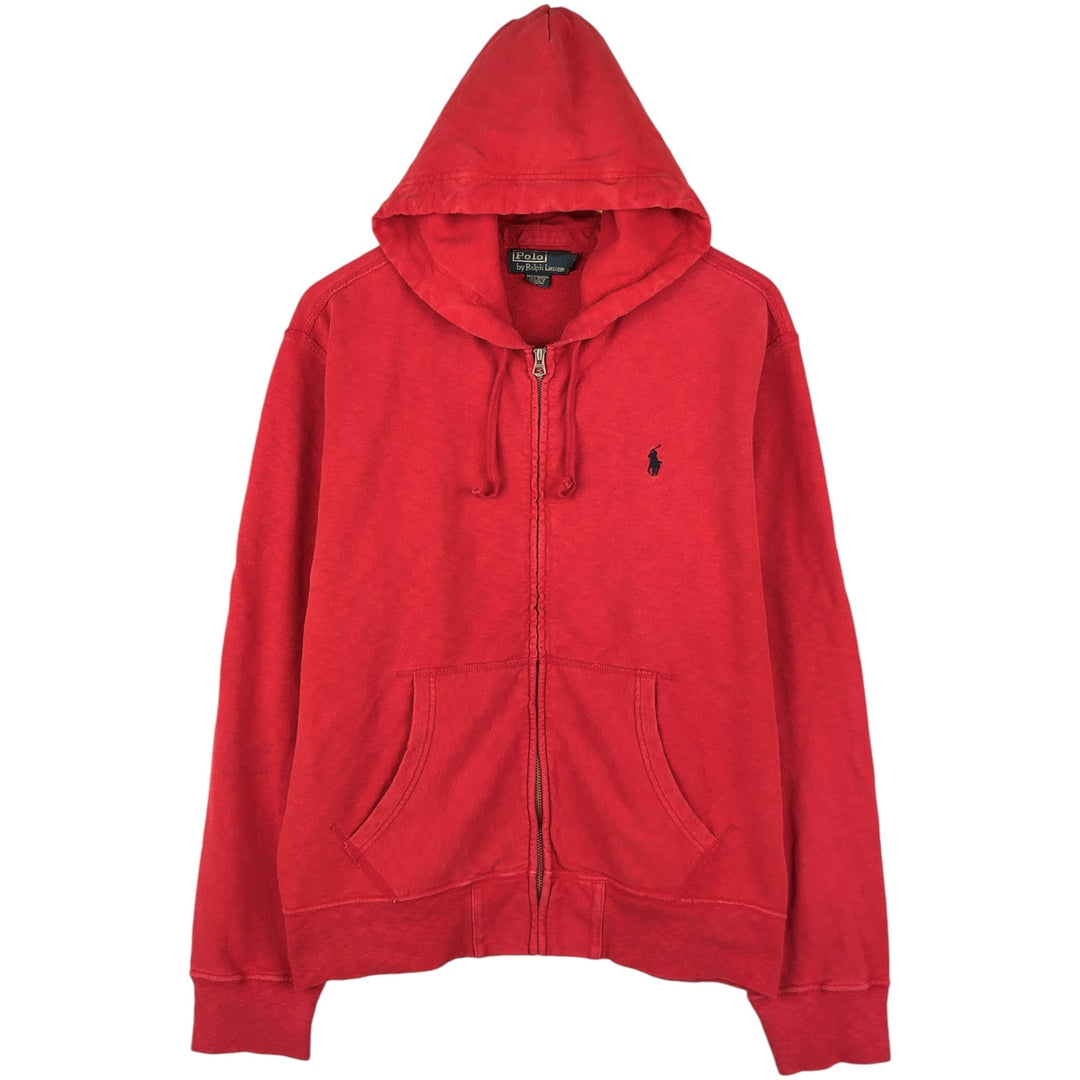 Ralph Lauren POLO by Ralph Lauren Sweat Full Zip Hoodie Men's L size cotton red type Vintage Second Hand