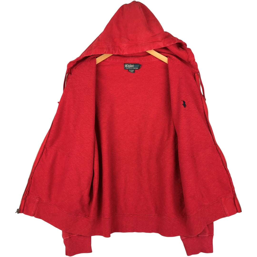 Ralph Lauren POLO by Ralph Lauren Sweat Full Zip Hoodie Men's L size cotton red type Vintage Second Hand