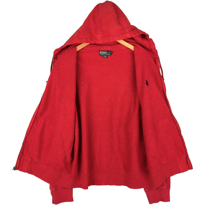 Ralph Lauren POLO by Ralph Lauren Sweat Full Zip Hoodie Men's L size cotton red type Vintage Second Hand