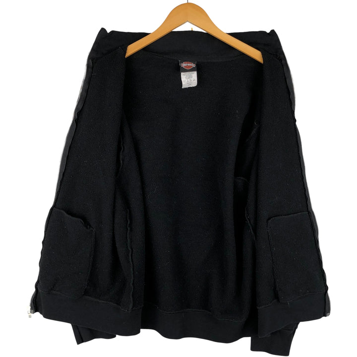 Harley-Davidson High-Neck Full-Zip Sweatshirt, Men's Size L cotton black type Vintage Second Hand