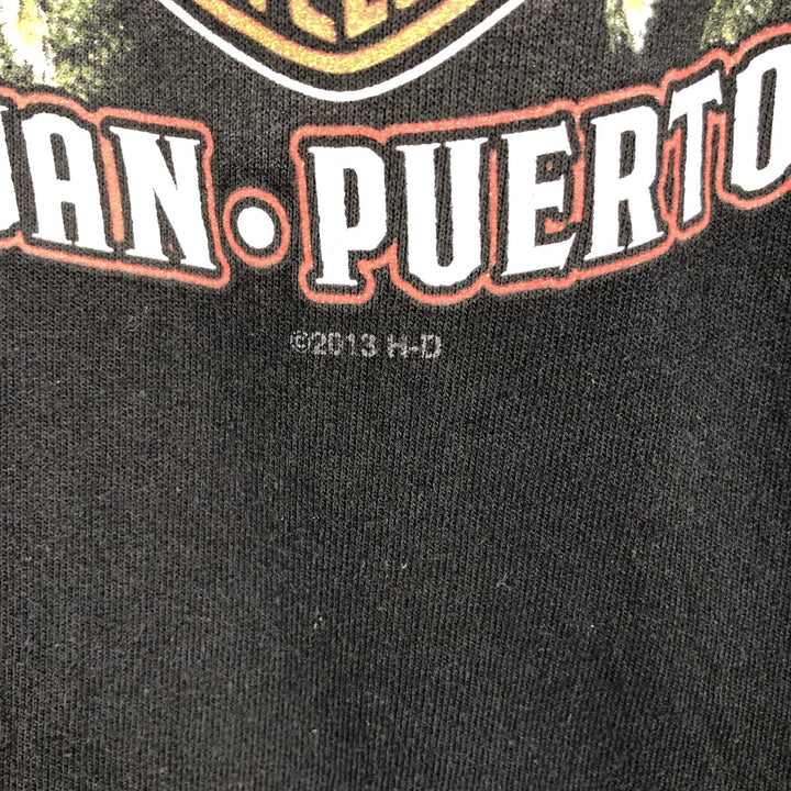 Harley-Davidson High-Neck Full-Zip Sweatshirt, Men's Size L cotton black type Vintage Second Hand