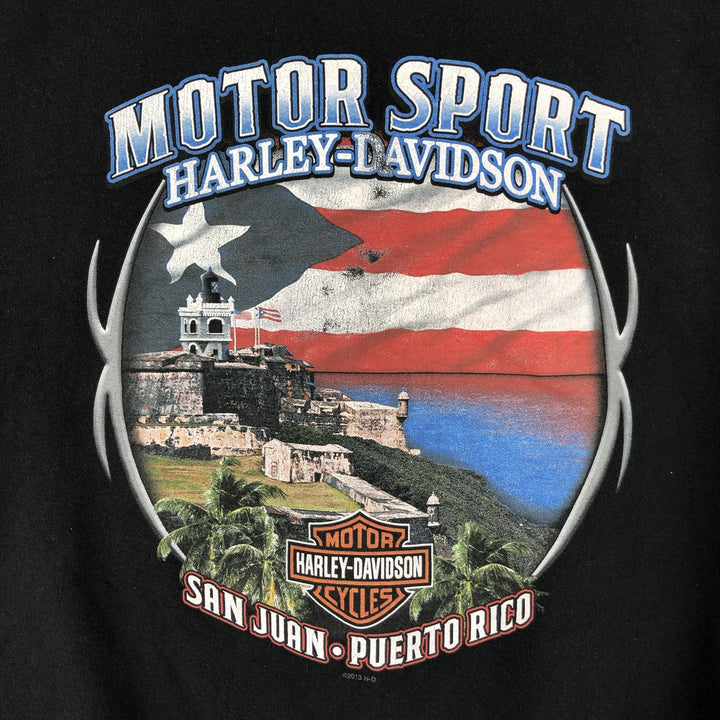 Harley-Davidson High-Neck Full-Zip Sweatshirt, Men's Size L cotton black type Vintage Second Hand