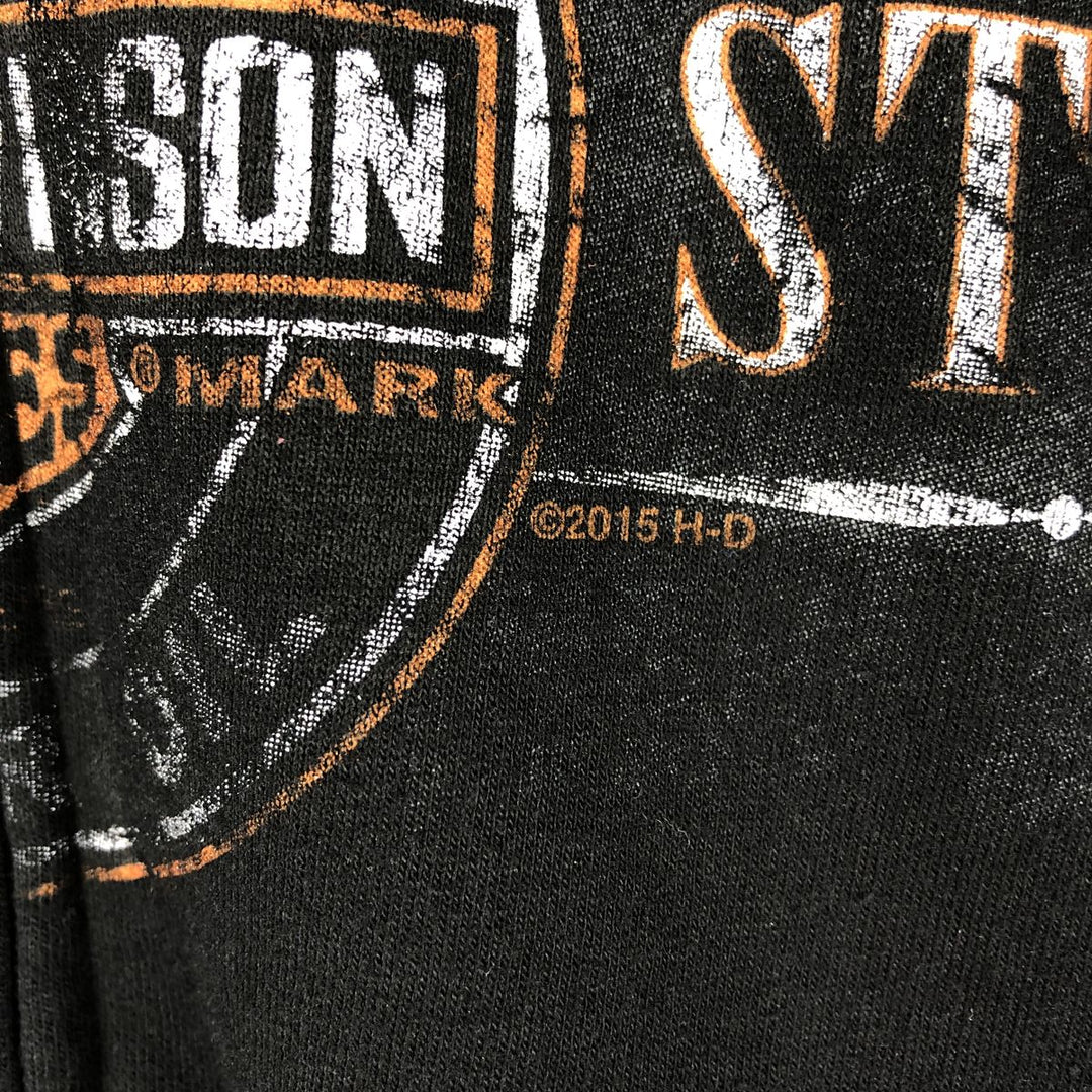 Harley-Davidson High-Neck Full-Zip Sweatshirt, Men's Size L cotton black type Vintage Second Hand