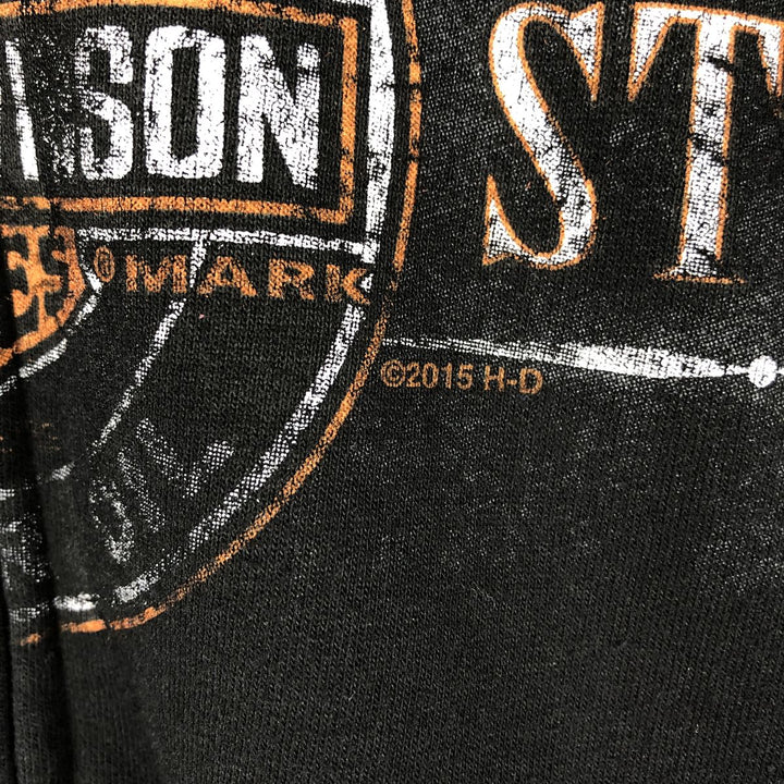 Harley-Davidson High-Neck Full-Zip Sweatshirt, Men's Size L cotton black type Vintage Second Hand