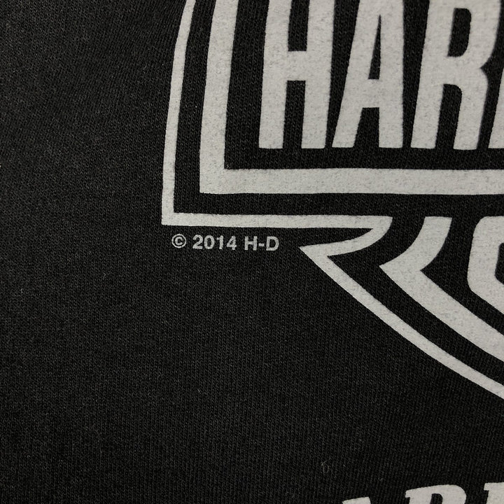 Harley-Davidson High-Neck Full-Zip Sweatshirt, Men's Size L cotton black type Vintage Second Hand