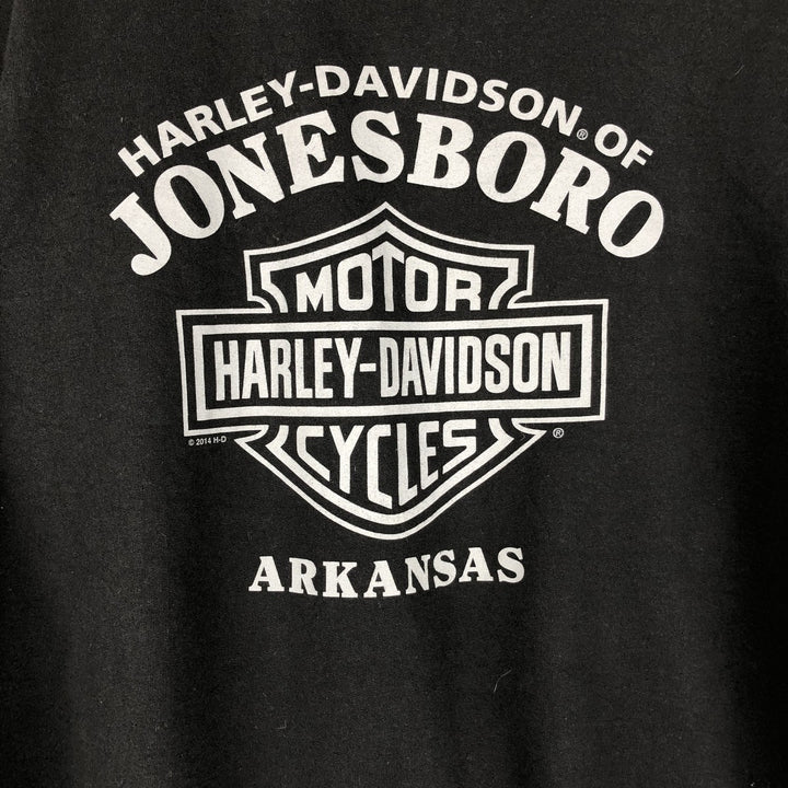 Harley-Davidson High-Neck Full-Zip Sweatshirt, Men's Size L cotton black type Vintage Second Hand