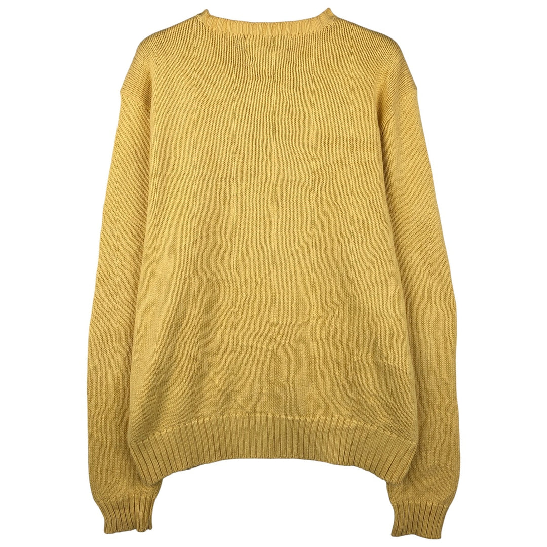 Ralph Lauren POLO by Ralph Lauren Pima Cotton Knit Sweater, Men's Size L Pima Cotton yellow type Vintage Second Hand