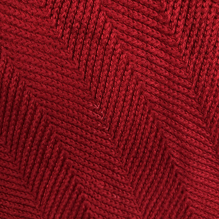 Ralph Lauren Chaps Herringbone Cotton Knit Sweater Men's Size L cotton red type Vintage Second Hand