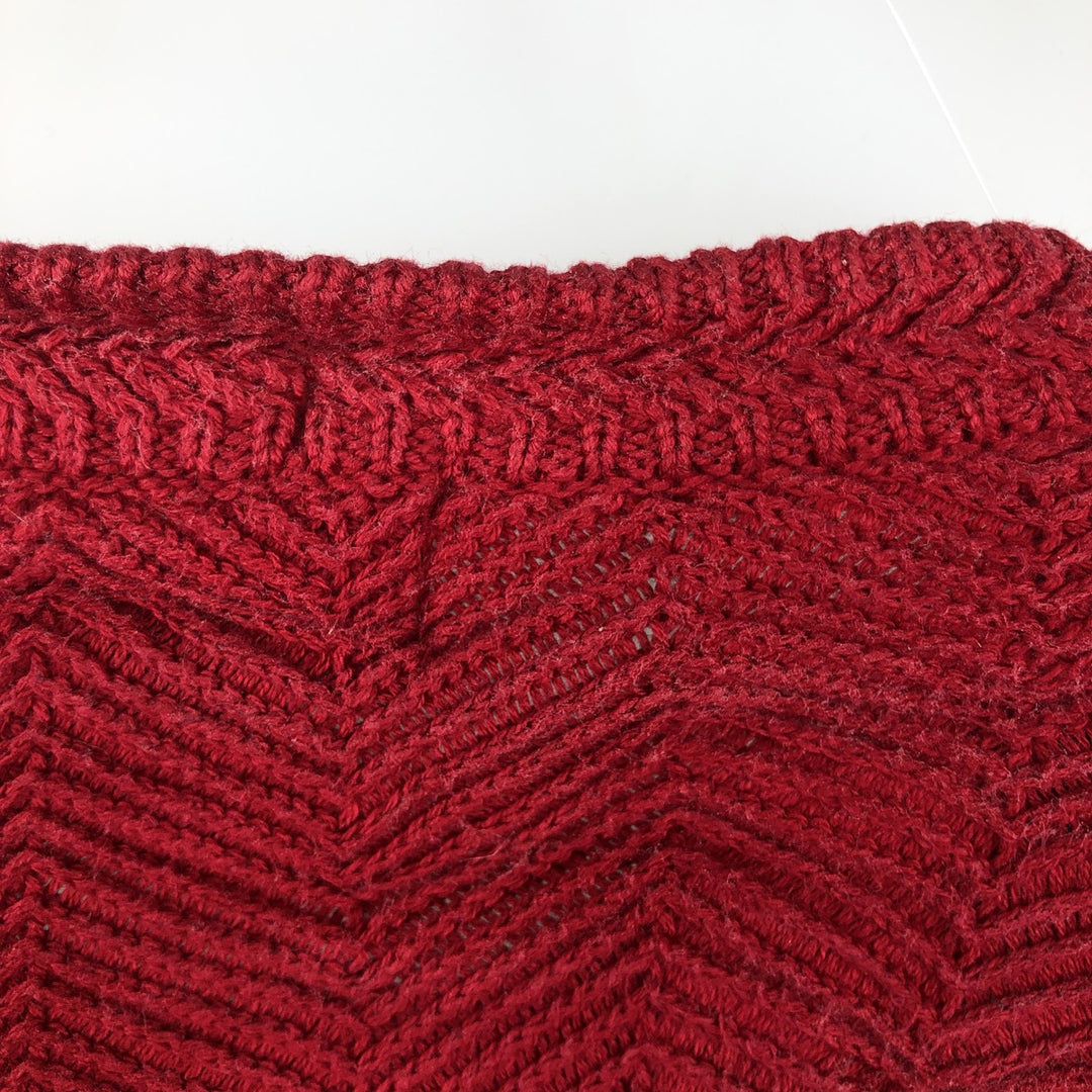 Ralph Lauren Chaps Herringbone Cotton Knit Sweater Men's Size L cotton red type Vintage Second Hand