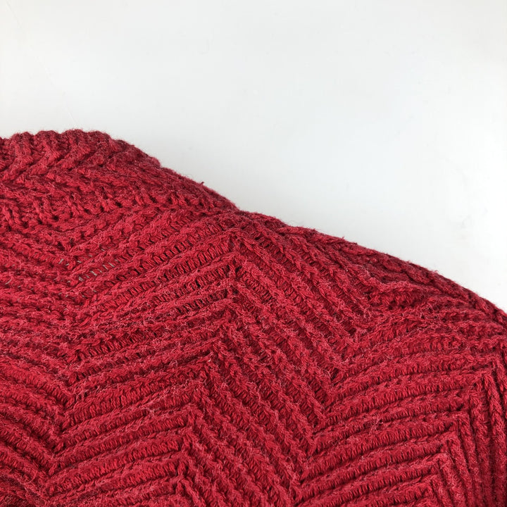 Ralph Lauren Chaps Herringbone Cotton Knit Sweater Men's Size L cotton red type Vintage Second Hand