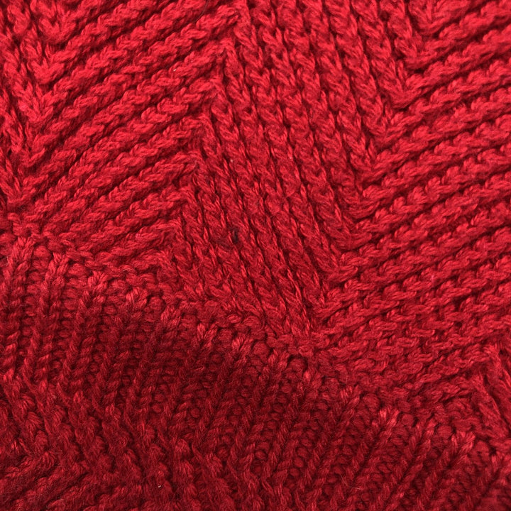 Ralph Lauren Chaps Herringbone Cotton Knit Sweater Men's Size L cotton red type Vintage Second Hand