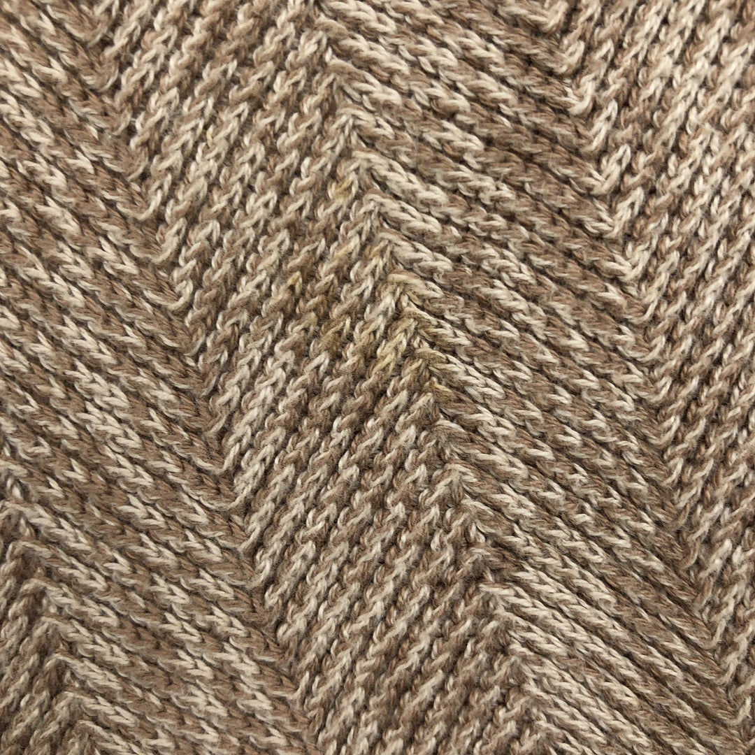 Ralph Lauren CHAPS Herringbone Cotton Knit Sweater, Men's Size L cotton Beige type Vintage Second Hand