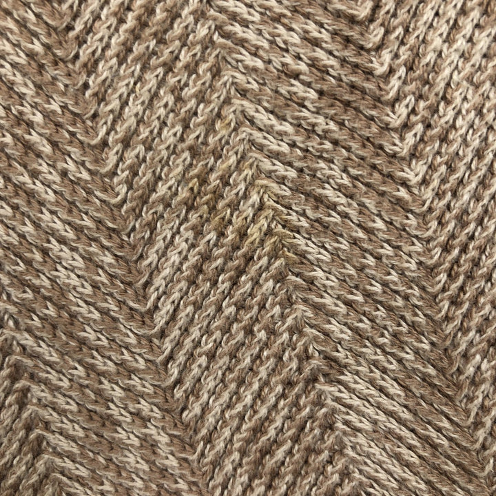 Ralph Lauren CHAPS Herringbone Cotton Knit Sweater, Men's Size L cotton Beige type Vintage Second Hand