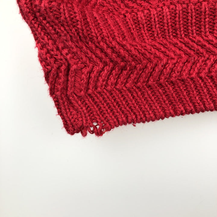 Ralph Lauren CHAPS Herringbone Cotton Knit Sweater Men's XL cotton red type Vintage Second Hand