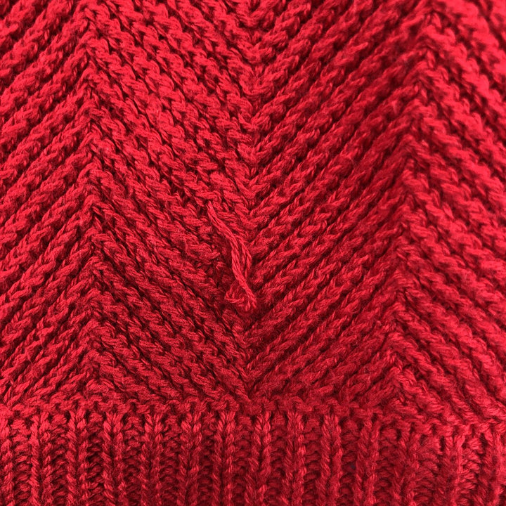 Ralph Lauren CHAPS Herringbone Cotton Knit Sweater Men's XL cotton red type Vintage Second Hand
