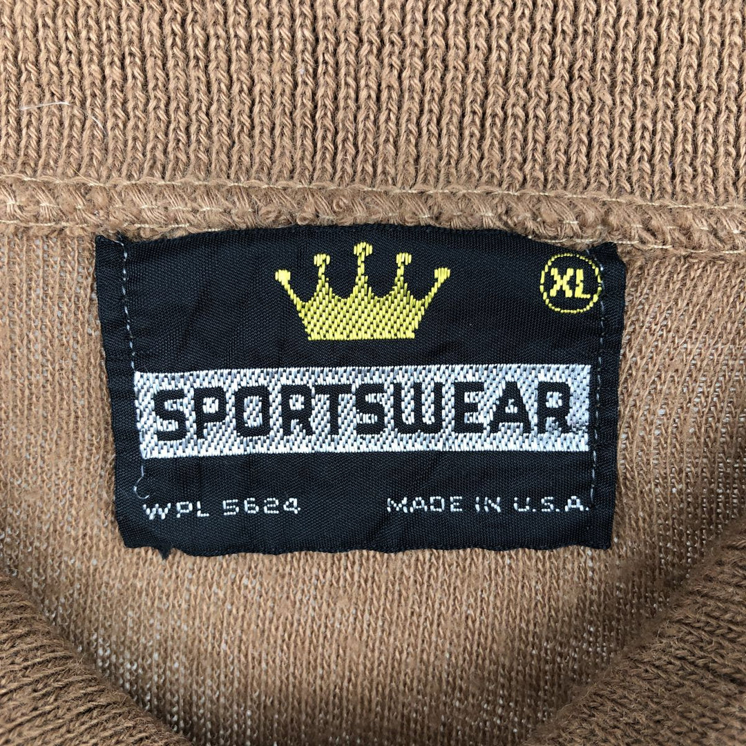 Vintage SPORT WEAR polo knit sweater, made in the USA, men's size XL unclear Camel type Vintage Second Hand