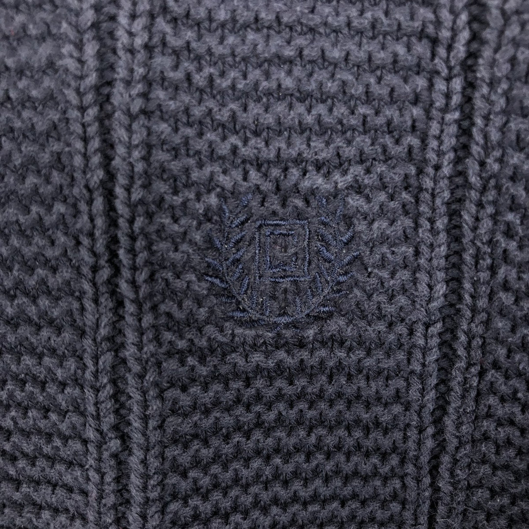Ralph Lauren CHAPS Men's Cotton Knit Sweater, Size XXL cotton navy blue type Vintage Second Hand