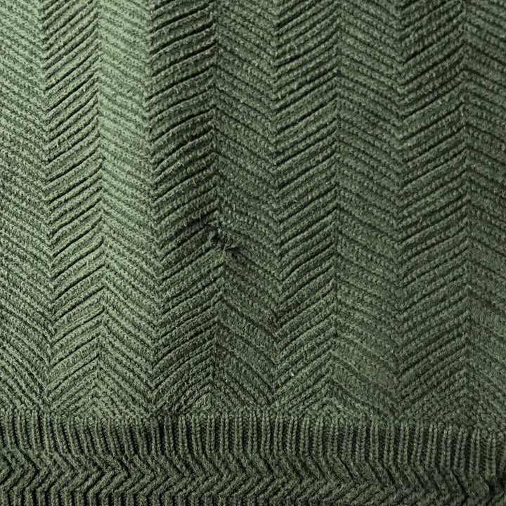 Ralph Lauren CHAPS herringbone cotton knit sweater, men's size M cotton Khaki type sage green Vintage Second Hand