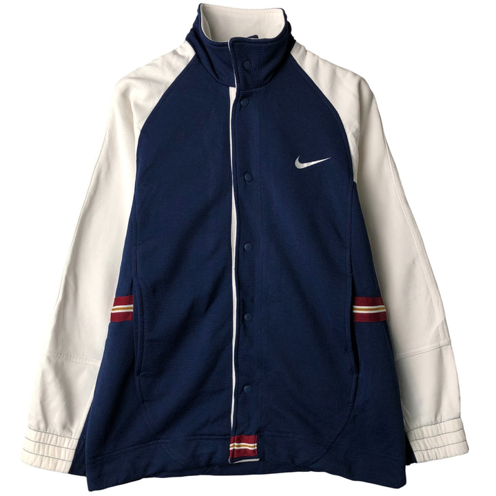 90'S Nike Back Logo Track Jacket, Men's Size Small, Vintage polyester navy blue type Vintage Second Hand