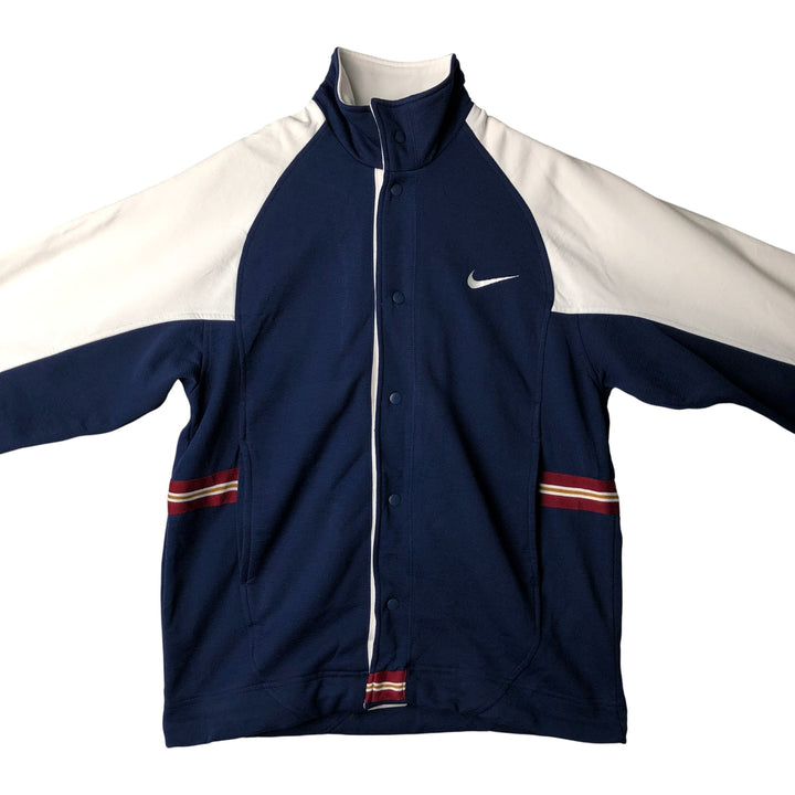 90'S Nike Back Logo Track Jacket, Men's Size Small, Vintage polyester navy blue type Vintage Second Hand