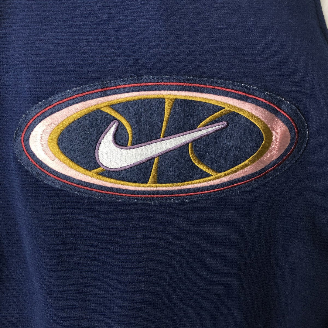 90'S Nike Back Logo Track Jacket, Men's Size Small, Vintage polyester navy blue type Vintage Second Hand
