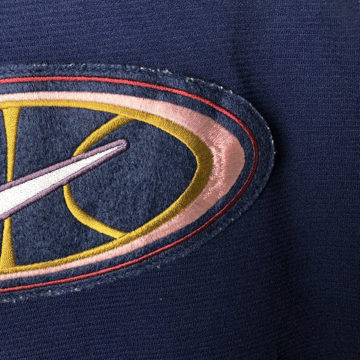 90'S Nike Back Logo Track Jacket, Men's Size Small, Vintage polyester navy blue type Vintage Second Hand