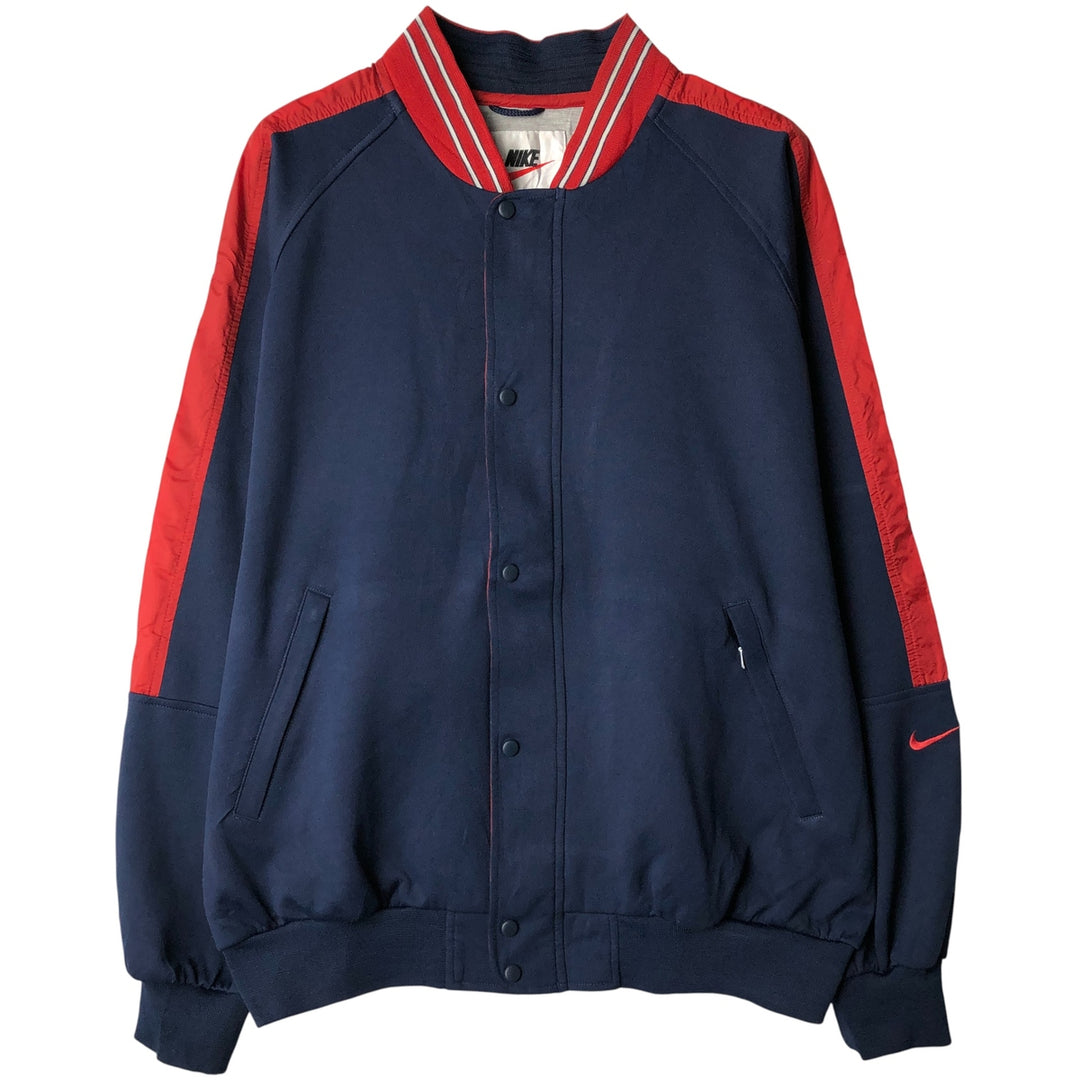 90'S Nike Jersey Track Jacket Men's L Size Vintage polyester navy blue type Vintage Second Hand