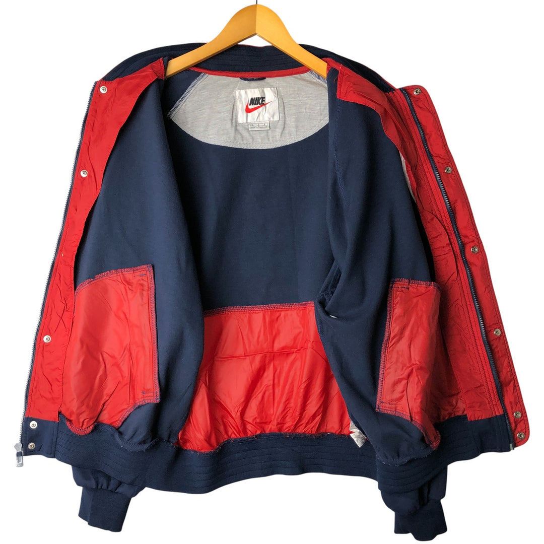 90'S Nike Jersey Track Jacket Men's L Size Vintage polyester navy blue type Vintage Second Hand